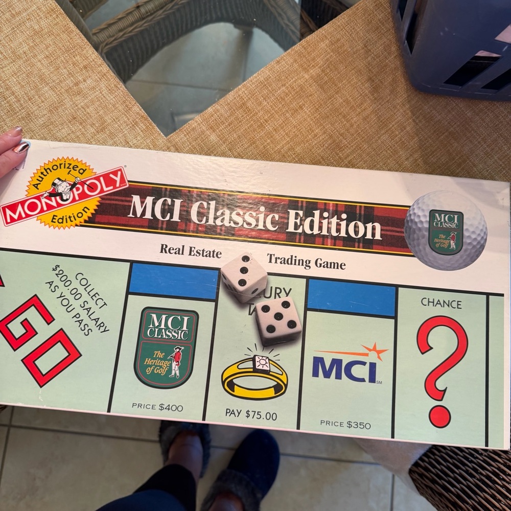 Monopoly RARE MCI Golf tournament based Classic Edition Board Game 5000 made